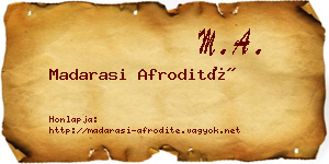 Madarasi Afrodité névjegykártya